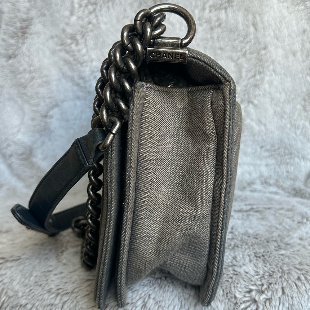 Sold on fb. Medium Denim Chevron Boy Bag crossbody - Picture 8 of 17